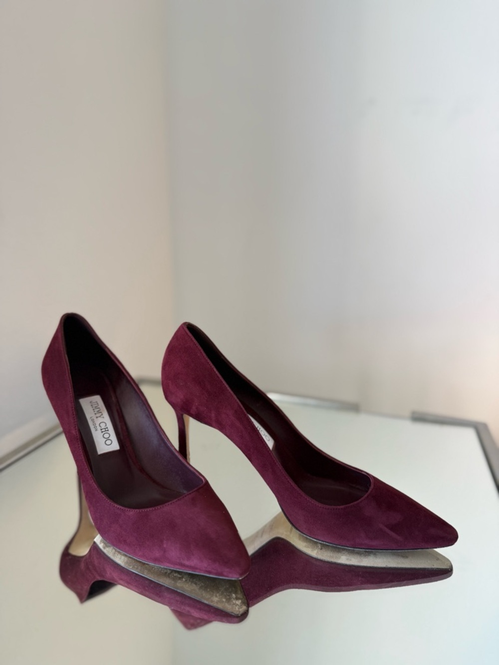 Like new Choo 85mm Romy pointed-toe suede pumps $850 39.5 - Picture 9 of 11